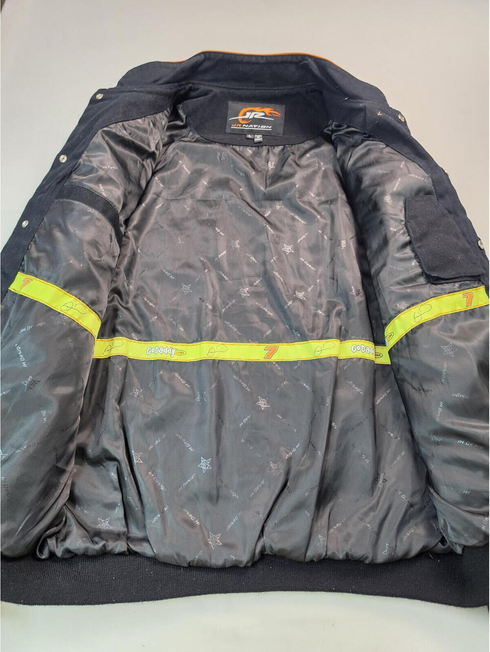 JH Design Nascar Danica Patrick Go Daddy Racing Jacket Mens Large L RARE - Picture 5 of 7